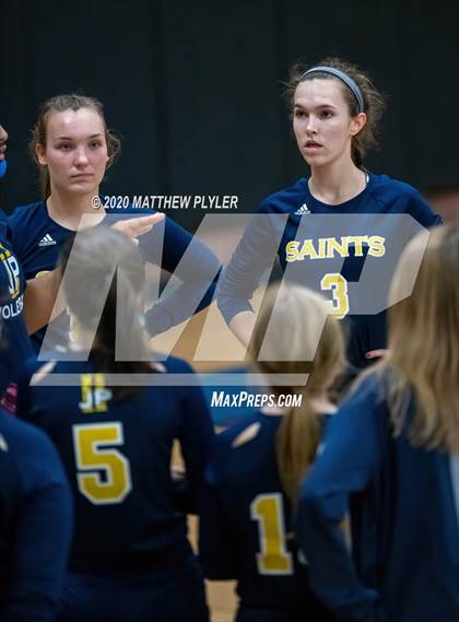Thumbnail 2 in John Paul II Catholic vs Freedom Christian Academy (NCISAA 2A State Quarterfinals) photogallery.