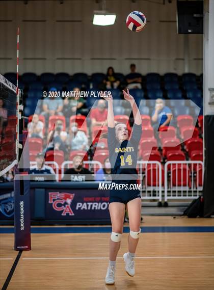 Thumbnail 2 in John Paul II Catholic vs Freedom Christian Academy (NCISAA 2A State Quarterfinals) photogallery.