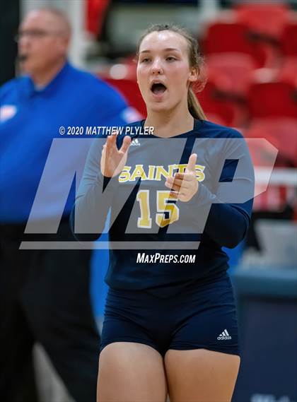 Thumbnail 1 in John Paul II Catholic vs Freedom Christian Academy (NCISAA 2A State Quarterfinals) photogallery.