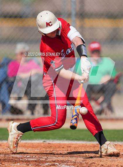 Thumbnail 2 in Prospect Ridge Academy vs. Arrowhead Christian(Coach Bob Tournament) photogallery.