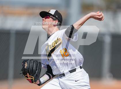 Thumbnail 2 in Prospect Ridge Academy vs. Arrowhead Christian(Coach Bob Tournament) photogallery.