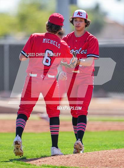 Thumbnail 1 in Prospect Ridge Academy vs. Arrowhead Christian(Coach Bob Tournament) photogallery.
