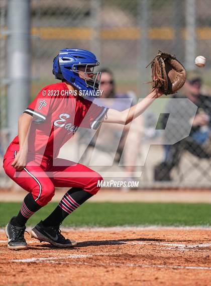 Thumbnail 3 in Prospect Ridge Academy vs. Arrowhead Christian(Coach Bob Tournament) photogallery.