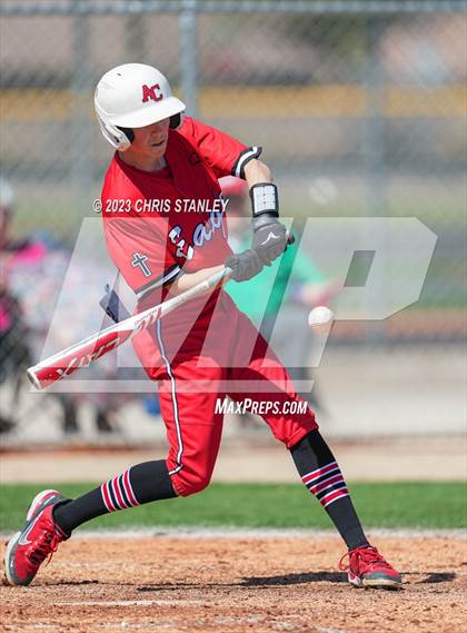 Thumbnail 2 in Prospect Ridge Academy vs. Arrowhead Christian(Coach Bob Tournament) photogallery.