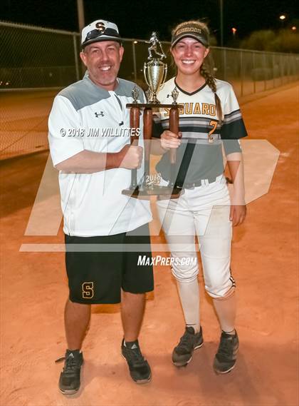 Thumbnail 2 in Trivium Prep vs Saguaro (Chandler Prep Softball Classic Platinum Final Awards) photogallery.