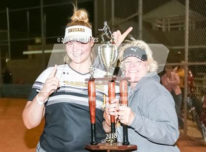 Thumbnail 2 in Trivium Prep vs Saguaro (Chandler Prep Softball Classic Platinum Final Awards) photogallery.