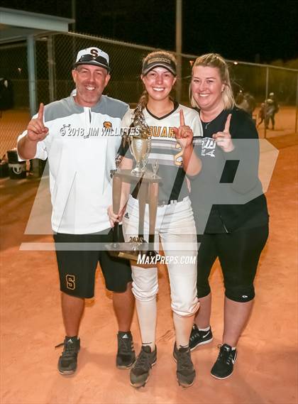 Thumbnail 1 in Trivium Prep vs Saguaro (Chandler Prep Softball Classic Platinum Final Awards) photogallery.