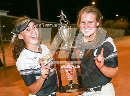 Thumbnail 2 in Trivium Prep vs Saguaro (Chandler Prep Softball Classic Platinum Final Awards) photogallery.