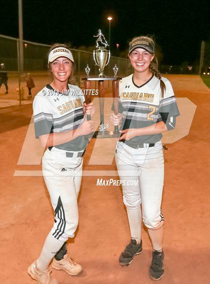 Thumbnail 3 in Trivium Prep vs Saguaro (Chandler Prep Softball Classic Platinum Final Awards) photogallery.