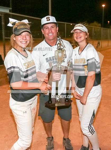Thumbnail 1 in Trivium Prep vs Saguaro (Chandler Prep Softball Classic Platinum Final Awards) photogallery.