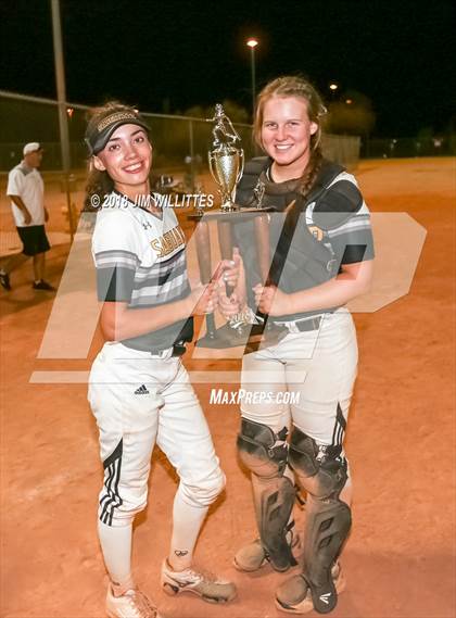 Thumbnail 1 in Trivium Prep vs Saguaro (Chandler Prep Softball Classic Platinum Final Awards) photogallery.