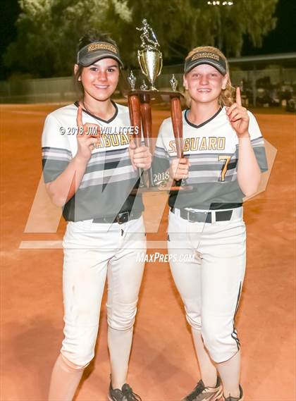 Thumbnail 2 in Trivium Prep vs Saguaro (Chandler Prep Softball Classic Platinum Final Awards) photogallery.