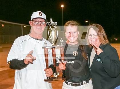 Thumbnail 1 in Trivium Prep vs Saguaro (Chandler Prep Softball Classic Platinum Final Awards) photogallery.