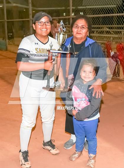 Thumbnail 1 in Trivium Prep vs Saguaro (Chandler Prep Softball Classic Platinum Final Awards) photogallery.