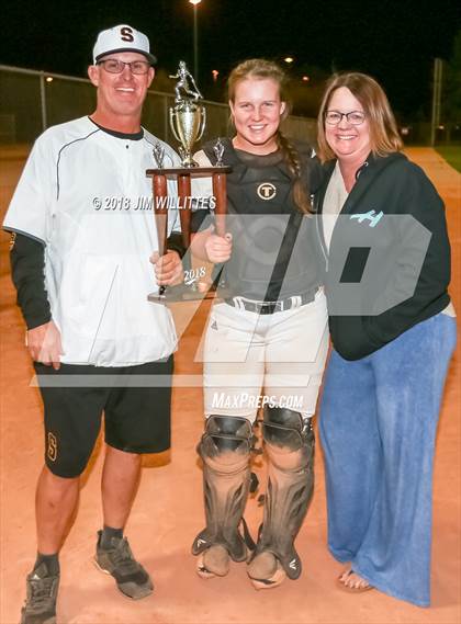 Thumbnail 3 in Trivium Prep vs Saguaro (Chandler Prep Softball Classic Platinum Final Awards) photogallery.