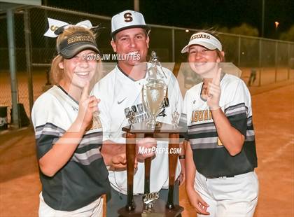 Thumbnail 2 in Trivium Prep vs Saguaro (Chandler Prep Softball Classic Platinum Final Awards) photogallery.