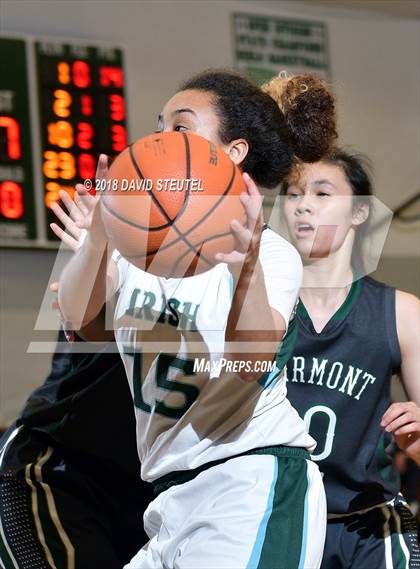 Thumbnail 2 in Fairmont Prep vs. Sacred Heart Cathedral Preparatory (St. Mary's Stockton MLK Showcase) photogallery.