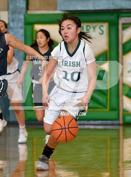 Thumbnail 3 in Fairmont Prep vs. Sacred Heart Cathedral Preparatory (St. Mary's Stockton MLK Showcase) photogallery.