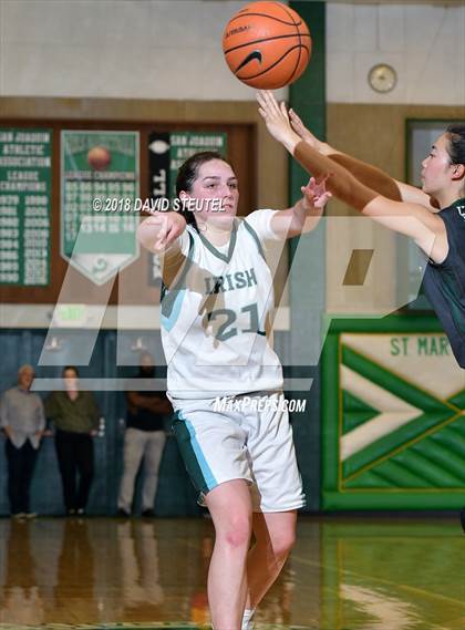 Thumbnail 1 in Fairmont Prep vs. Sacred Heart Cathedral Preparatory (St. Mary's Stockton MLK Showcase) photogallery.