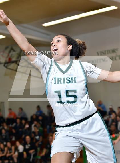 Thumbnail 3 in Fairmont Prep vs. Sacred Heart Cathedral Preparatory (St. Mary's Stockton MLK Showcase) photogallery.
