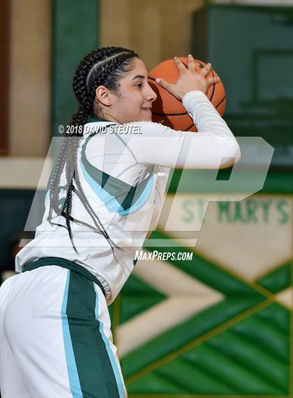 Thumbnail 3 in Fairmont Prep vs. Sacred Heart Cathedral Preparatory (St. Mary's Stockton MLK Showcase) photogallery.
