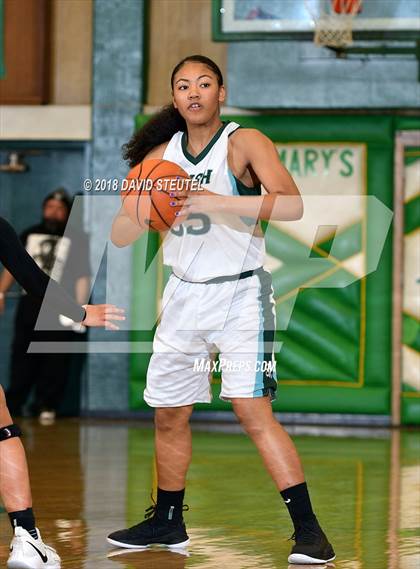 Thumbnail 3 in Fairmont Prep vs. Sacred Heart Cathedral Preparatory (St. Mary's Stockton MLK Showcase) photogallery.