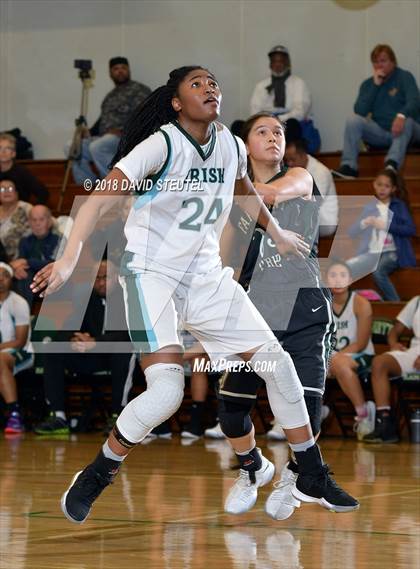Thumbnail 3 in Fairmont Prep vs. Sacred Heart Cathedral Preparatory (St. Mary's Stockton MLK Showcase) photogallery.
