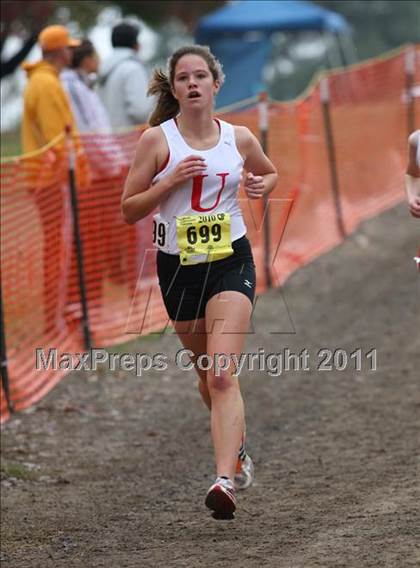 Thumbnail 1 in CIF State Cross Country Championships (D5 Girls) photogallery.