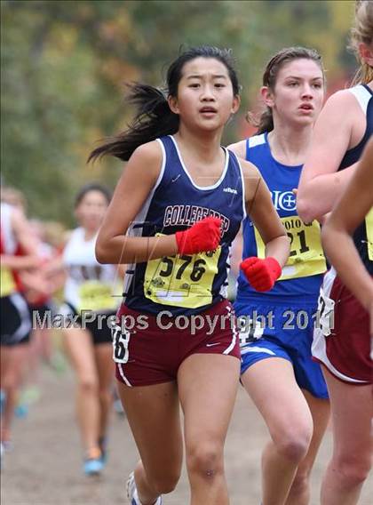 Thumbnail 1 in CIF State Cross Country Championships (D5 Girls) photogallery.