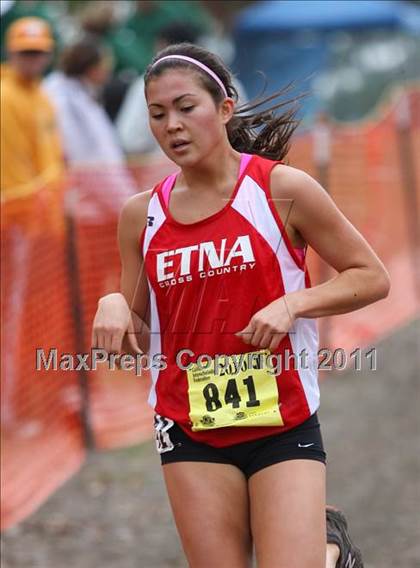 Thumbnail 1 in CIF State Cross Country Championships (D5 Girls) photogallery.