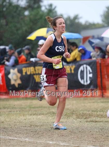 Thumbnail 1 in CIF State Cross Country Championships (D5 Girls) photogallery.