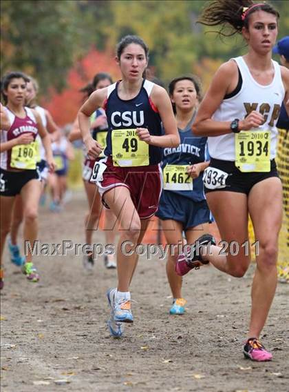 Thumbnail 2 in CIF State Cross Country Championships (D5 Girls) photogallery.