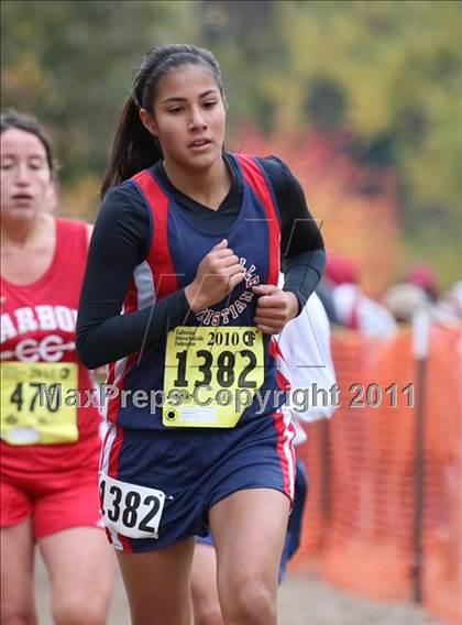 Thumbnail 1 in CIF State Cross Country Championships (D5 Girls) photogallery.