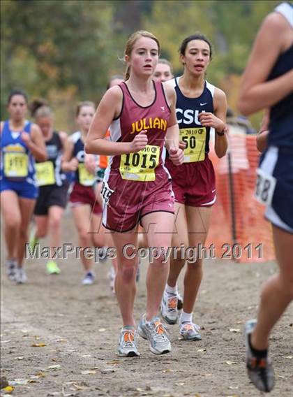 Thumbnail 1 in CIF State Cross Country Championships (D5 Girls) photogallery.