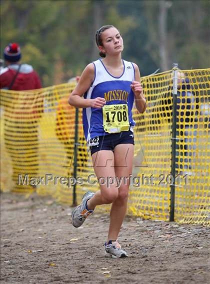 Thumbnail 1 in CIF State Cross Country Championships (D5 Girls) photogallery.