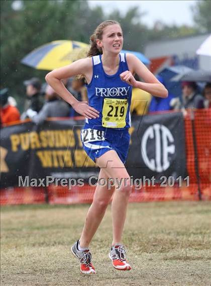 Thumbnail 2 in CIF State Cross Country Championships (D5 Girls) photogallery.