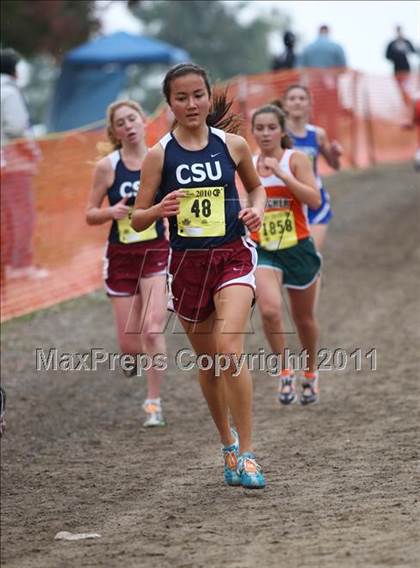 Thumbnail 1 in CIF State Cross Country Championships (D5 Girls) photogallery.