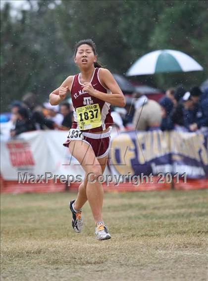 Thumbnail 1 in CIF State Cross Country Championships (D5 Girls) photogallery.