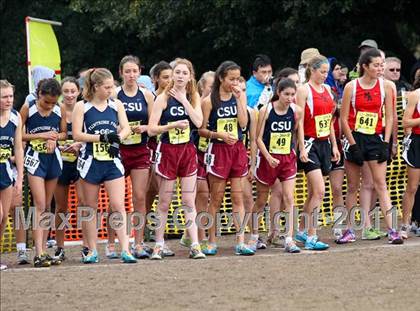 Thumbnail 1 in CIF State Cross Country Championships (D5 Girls) photogallery.