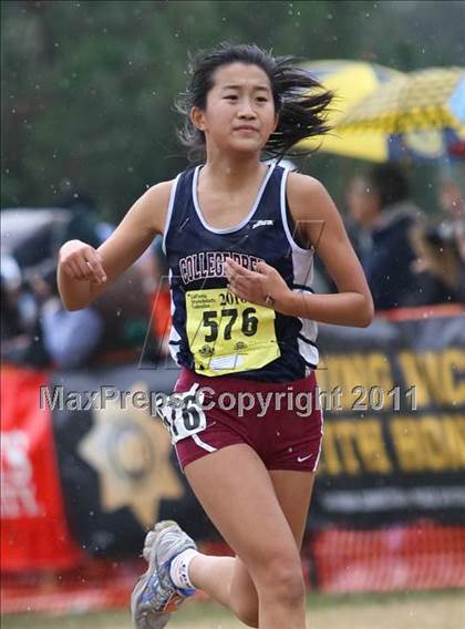 Thumbnail 1 in CIF State Cross Country Championships (D5 Girls) photogallery.