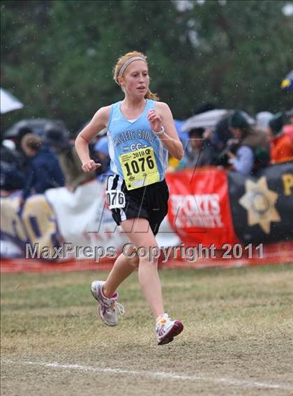 Thumbnail 1 in CIF State Cross Country Championships (D5 Girls) photogallery.