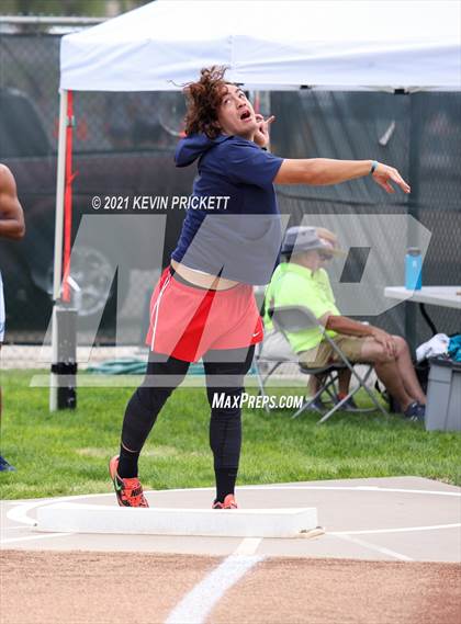 Thumbnail 3 in CHSAA Track & Field 5A Championships (Boys Shot Put) photogallery.