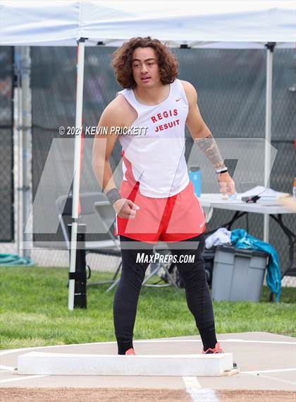 Thumbnail 2 in CHSAA Track & Field 5A Championships (Boys Shot Put) photogallery.