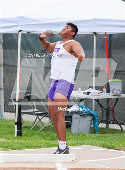 Thumbnail 1 in CHSAA Track & Field 5A Championships (Boys Shot Put) photogallery.