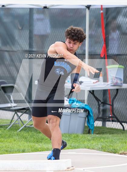 Thumbnail 1 in CHSAA Track & Field 5A Championships (Boys Shot Put) photogallery.