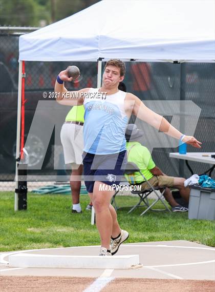 Thumbnail 2 in CHSAA Track & Field 5A Championships (Boys Shot Put) photogallery.