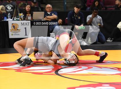 Thumbnail 3 in CIF State Girls Wrestling Championships (Consolation RD1) photogallery.