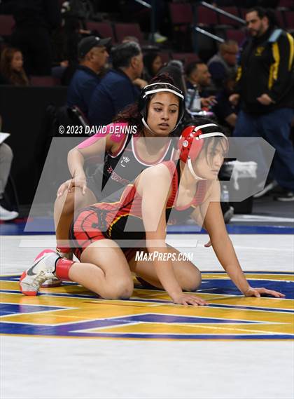 Thumbnail 3 in CIF State Girls Wrestling Championships (Consolation RD1) photogallery.
