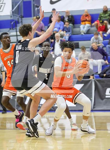 Thumbnail 3 in Orangeville Prep (Canada) vs. Wasatch Academy (5 for the Fight National Hoopfest) photogallery.