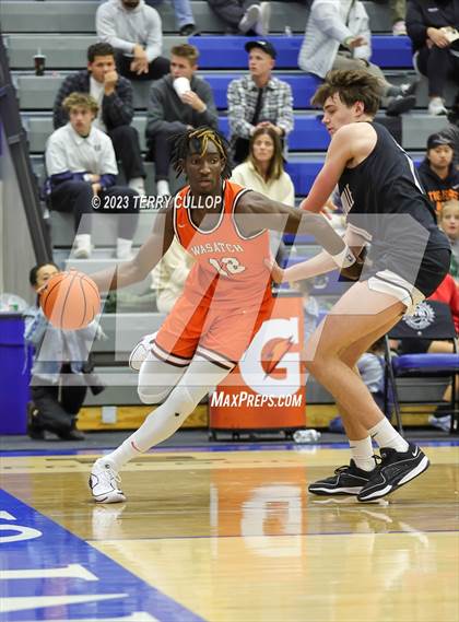 Thumbnail 1 in Orangeville Prep (Canada) vs. Wasatch Academy (5 for the Fight National Hoopfest) photogallery.